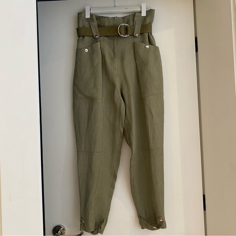 Green Trousers with Belt
